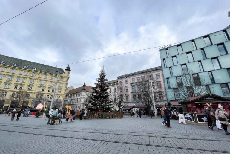 Weihnachtsmarkt in Brünn am Freiheitsplatz