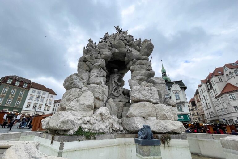 Brunnen am Krautmarkt in Brünn